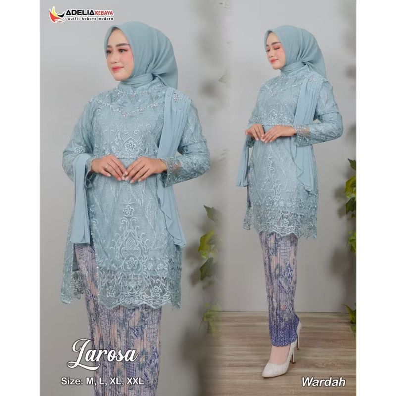Stelan kebaya Tunik Larosa model kebaya Tunik payet selendang kebaya kekinian