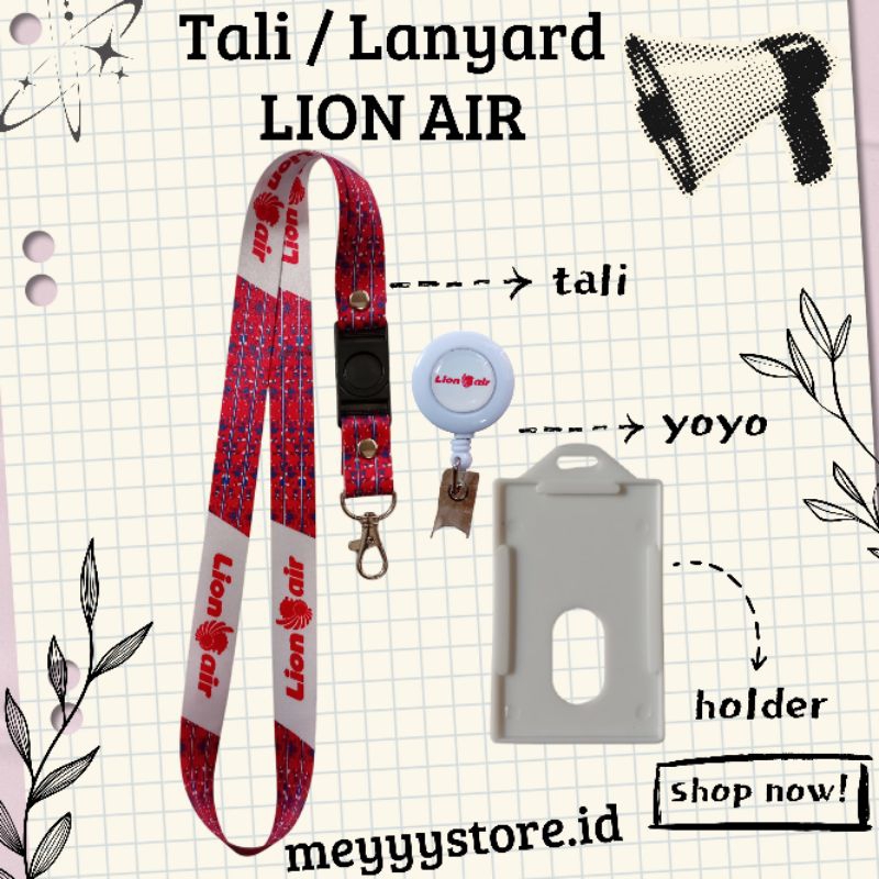 

Tali Gantungan ID CARD / Lanyard LION AIR [STOCK MELIMPAH] Termurahhh Harga Grosir! READYYY