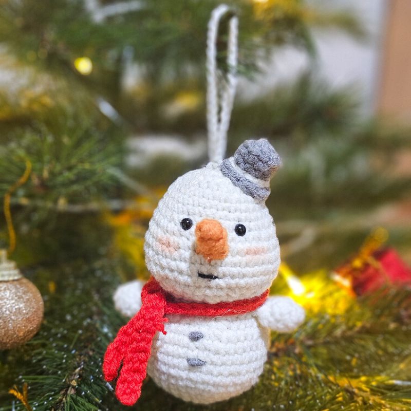 Dekorasi Natal / Gantungan Snowman / Boneka Salju / Gantungan Boneka Salju