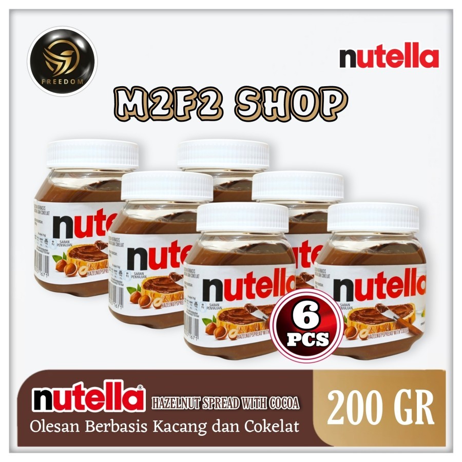 

Nutella Hazelnut Spread With Cocoa Jam | Selai Olesan Cokelat Hazelnut - 200 gr (Kemasan 6 Pcs)