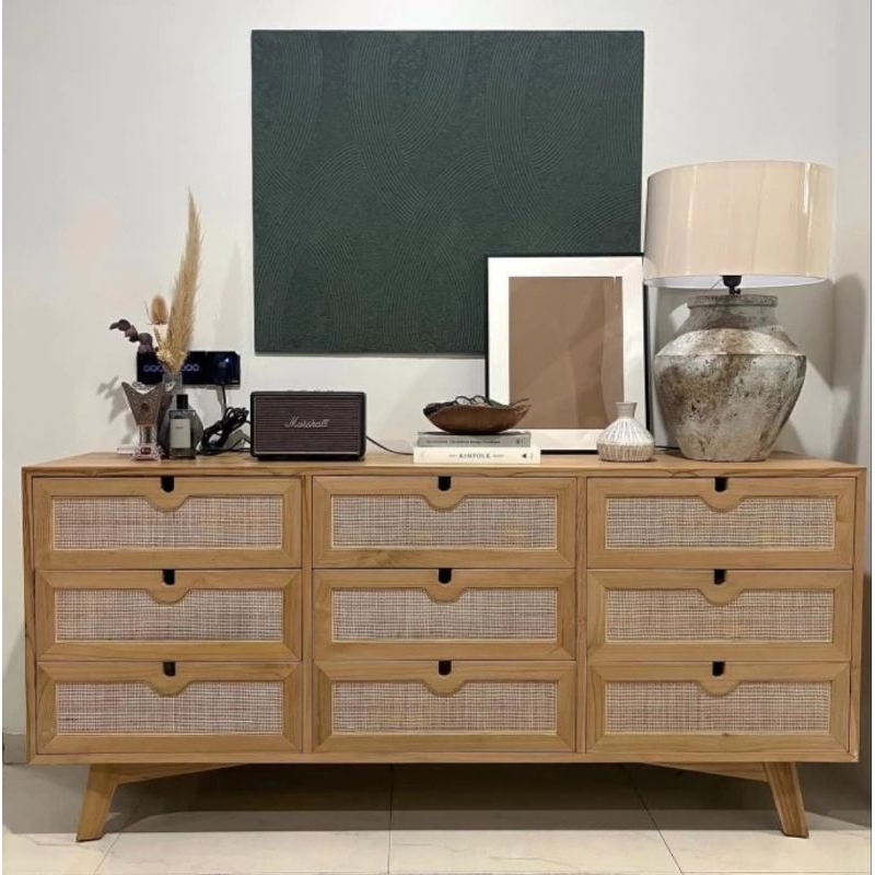 Bufet jati drawer laci 6