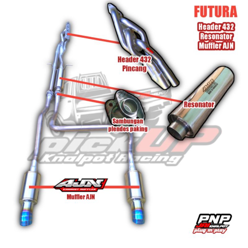 Futura knalpot racing Header 432 Resenator