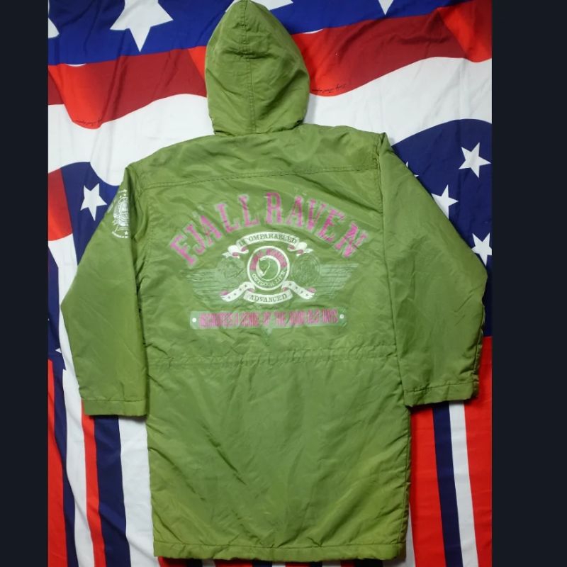 FJALLRAVEN LONG PARKA VINTAGE GREEN ARMY
