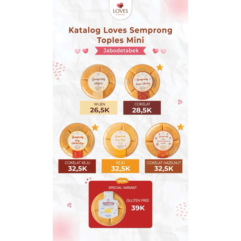 

Kue semprong / Loves Semprong toples mini all varian