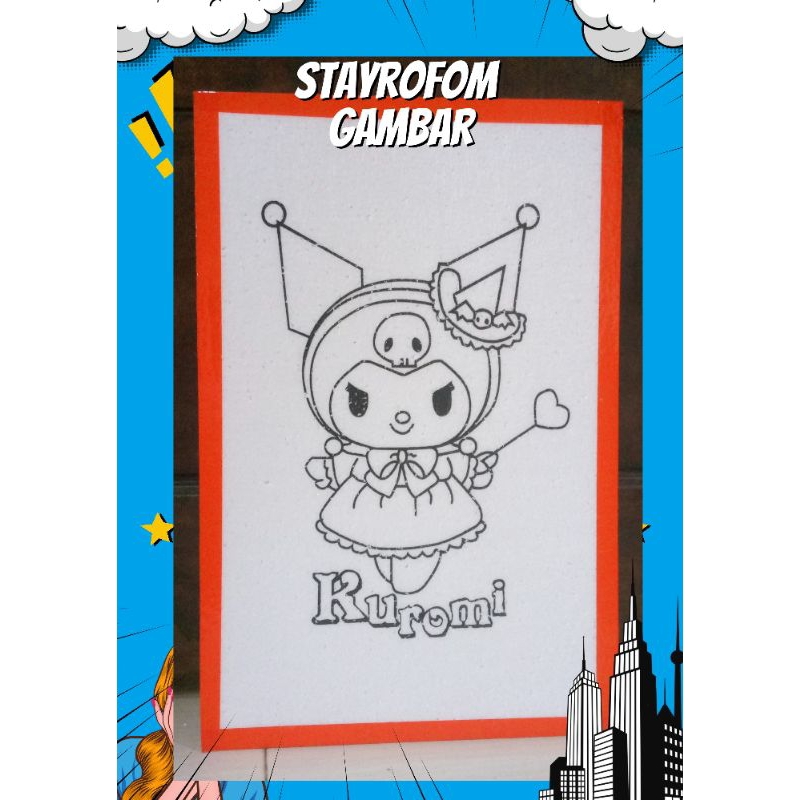 

Stayrofom gambar mewarnai lukis Kurromi Lis lakban 33x50 cm