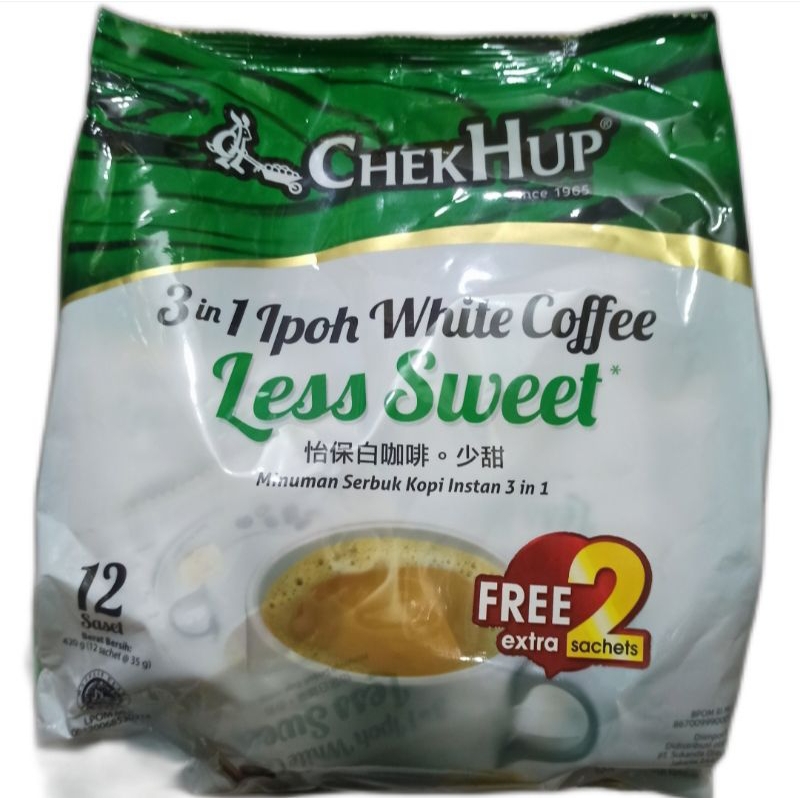 

Chek Hup 3in1 Ipoh White Coffee Less Sugar 12s / Chek Hup Ipoh White Coffee Less Sugar 12s