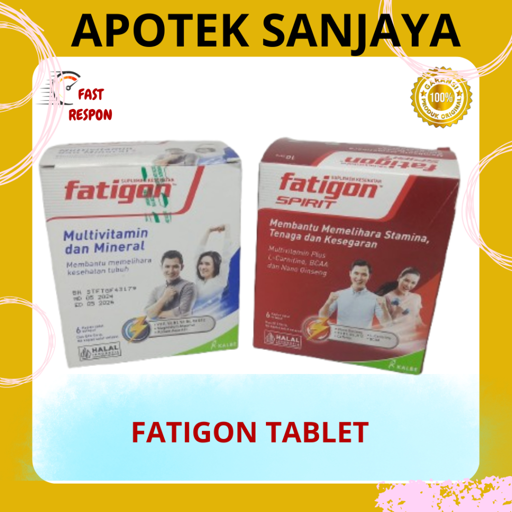 FATIGON MULTIVITAMIN / FATIGON SPIRIT / PUTIH MERAH / STRIP 6 TABLET