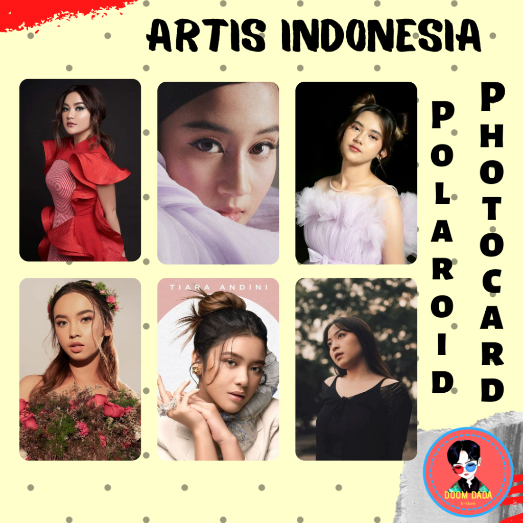 (ISI 9 PCS) Paket Polaroid Photocard Penyanyi Indonesia Bernadya Tiara Andini Ziva Magnolya Lyodra G