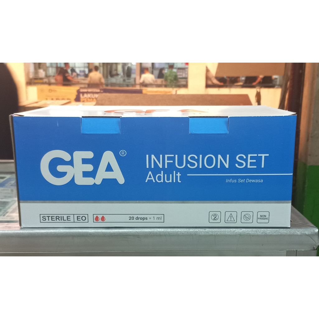 infuset gea dewasa/ set infus gea makro per box