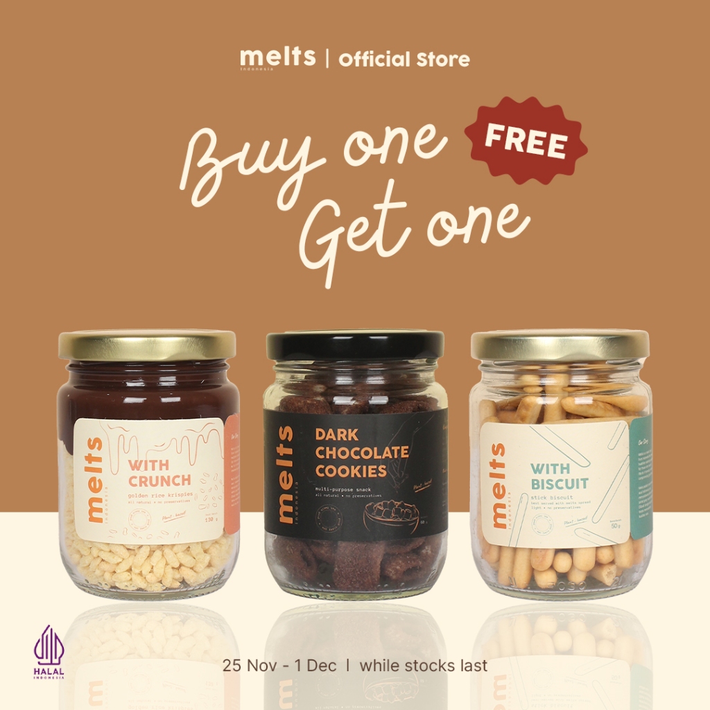 

[BUY 1 GET 1] Melts Dark Chocolate Cookies - Biscuit - With Crunch