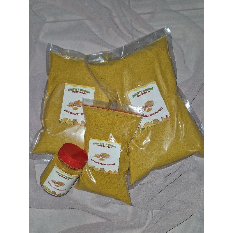 

kunyit bubuk murni asli 100% bumbu dapur bumbu rempah obat herbal
