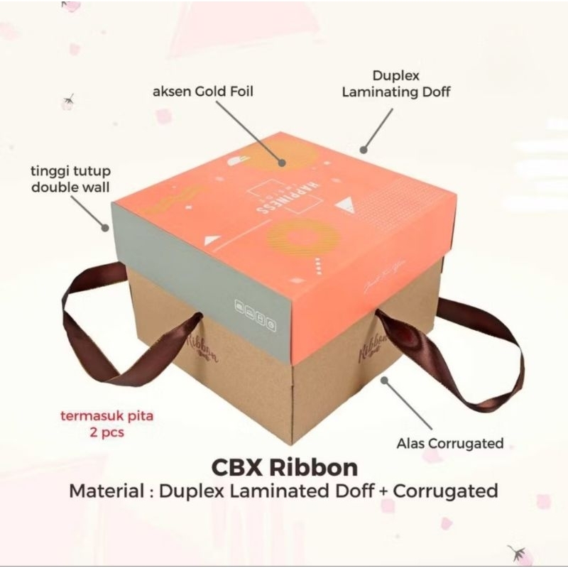 

Cake box / kotak kue 22 x 22 x 16 cm