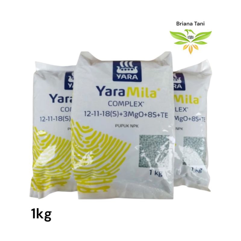 ￼NPK Yaramila  Yara mila Complex Pupuk sayuran dan buah buahan 12-11-18(S)+3MgO+8S+TE Kemasan Pabrik