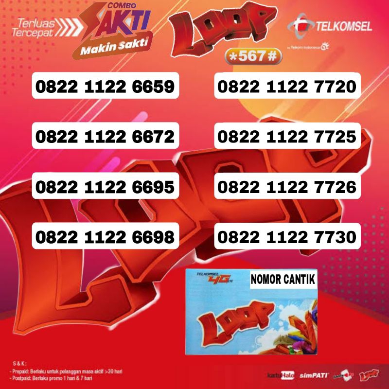 NOMOR CANTIK LOOP - SIMPATI LOOP JADOEL