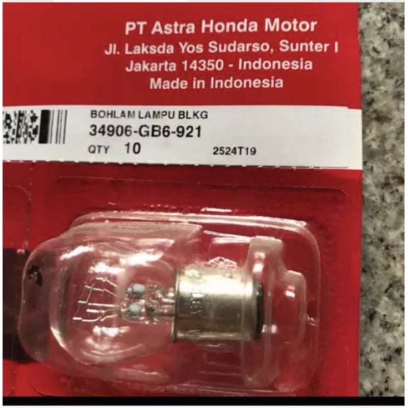 Lampu BOHLAM Stop Belakang 34906 GB6 921 Honda Bola Lampu Honda Belakang Lampu Motor