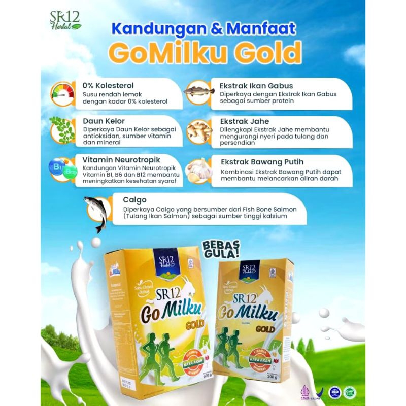 

Susu Bubuk Kambing Etawa Gomilku Gold SR12 Herbal Atasi Nyeri Sendi & Linu - Susu Kambing Etawa Rendah Lemak Tinggi Kalsium Bebas Gula