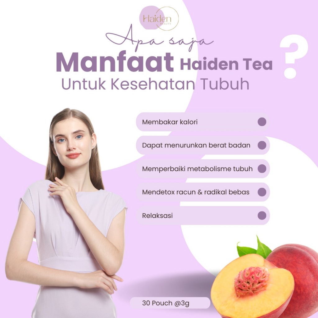 

Haiden Slimming Tea / Haiden Teh Hijau / Teh Detox / Pelangsing Herbal / Haiden Green Tea / Slimming Tea Isi 30 Pouch