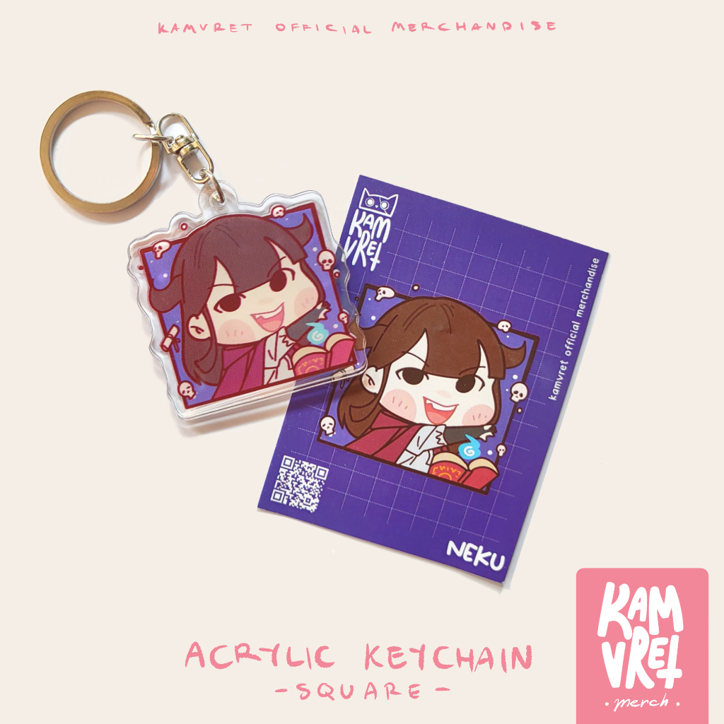 Keychain Akrilik - Square Chibi Series | Gantungan Kunci Akrilik Karakter Komik Kamvret