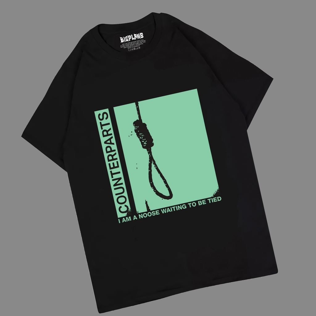 COUNTERPARTS - LOGO KOTAK HIJAU / KAOS BAND COUNTERPARTS / KAOS DISTRO MUSIK BAND