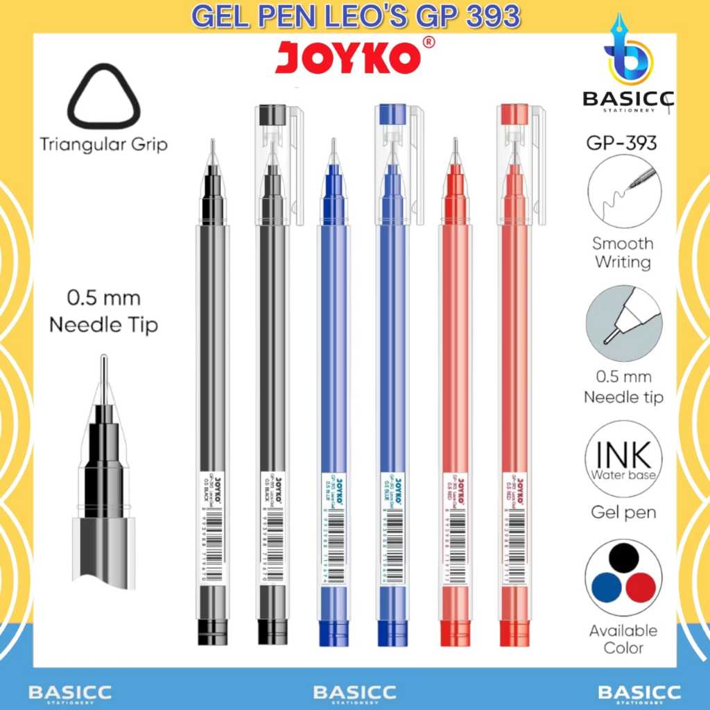 

Joyko Gel Pen Pulpen Pena GP-393 Leos 0.5mm | @ 1 Pcs