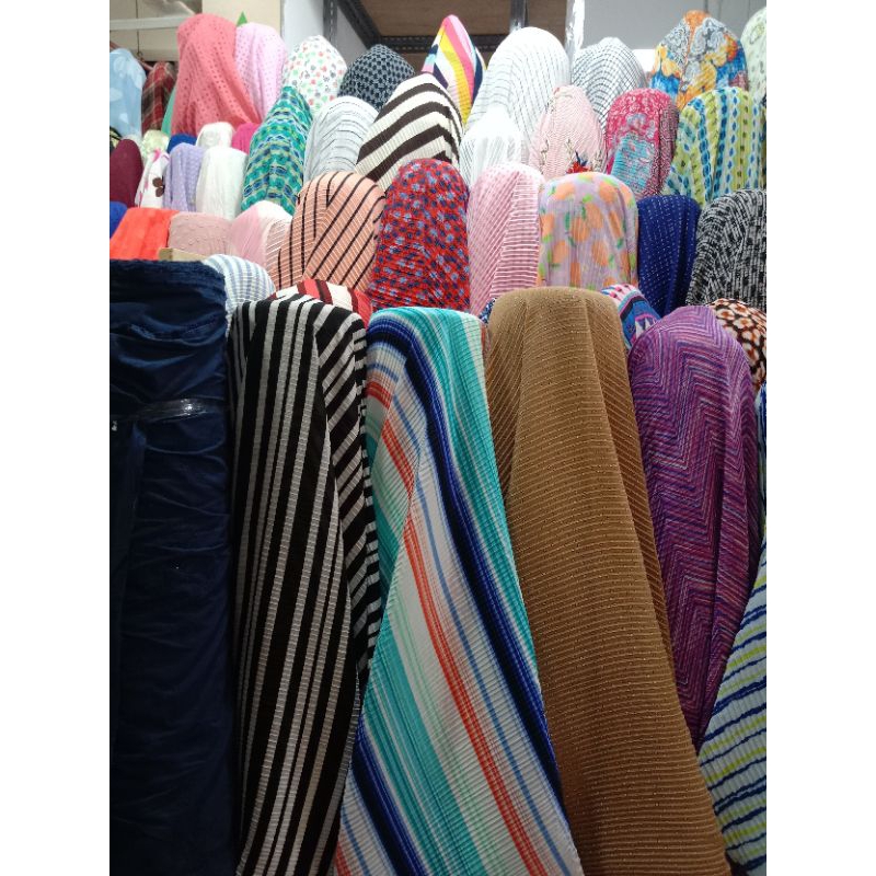 Bahan/Kain Plisket motif