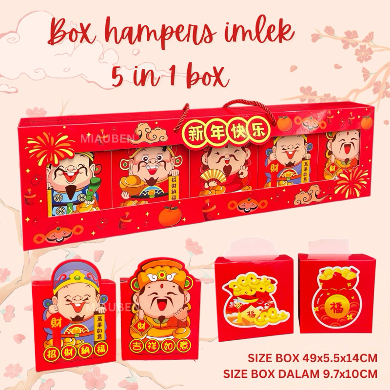 

Box hampers imlek isi 5 toples 250gr