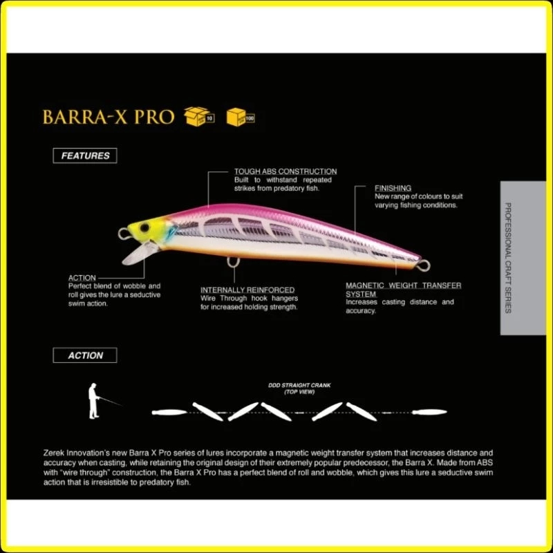 UMPAN LURE CASTING MINNOW ZEREK BARRA-X