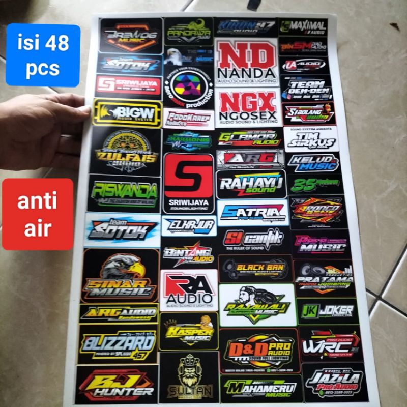 

STIKER SOUND | STIKER SOUNDSYSTEM TERLENGKAP ISI 48 PCS ANTI AIR(VYNIL)