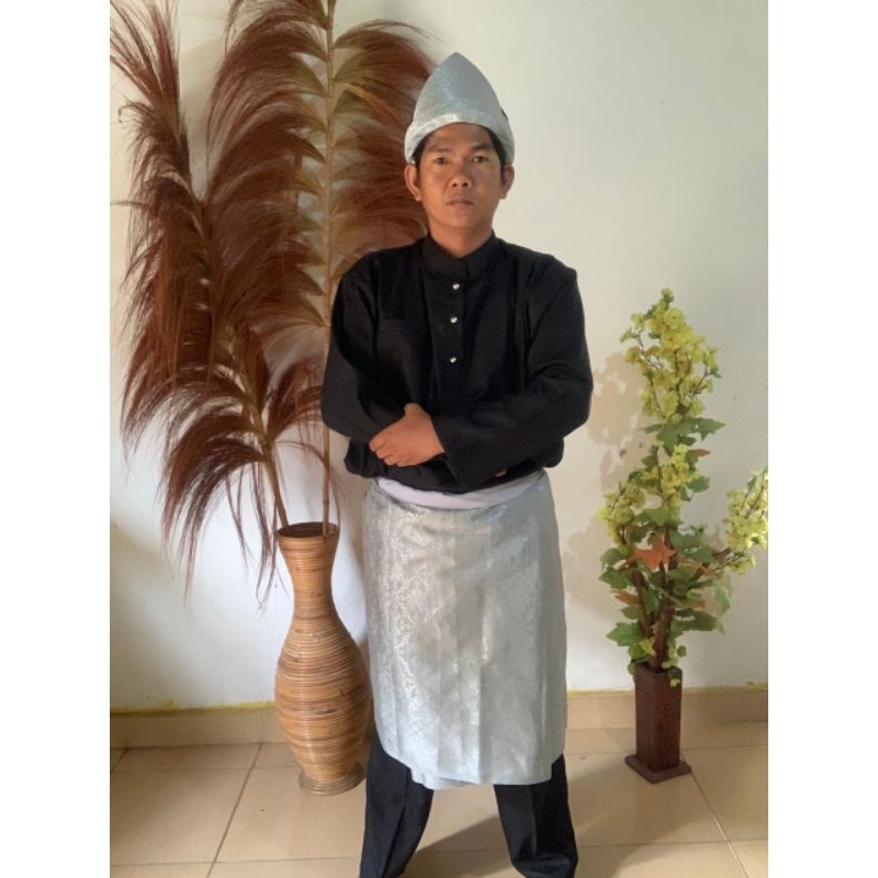 Abdulah one set teluk belanga setelan baju pria Malaysia,baju koko