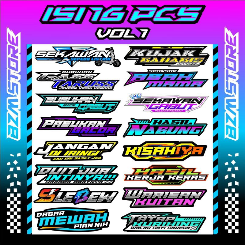 

Stiker Isi 16pcs Vol1 Original