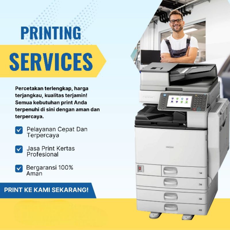 

HM ~ PRINT A4 / Cetak Kertas A4 , buku, makalah, skripsi, tugas, soal A4 BW/COLOR termurah.