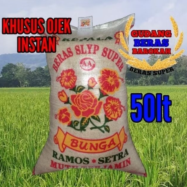 

BERAS SETRA RAMOS CAP BUNGA 50LITER