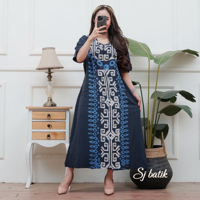 Daster twill rayon cap malaman Pekalongan daster lengan pendek daster motif terbaru