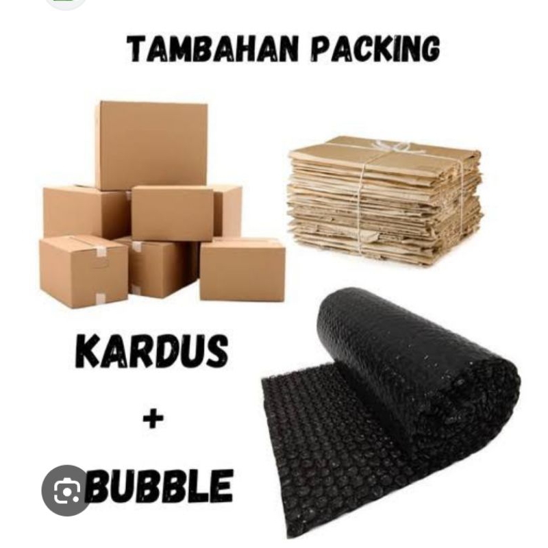 

packing extra tambahan kardus+bubble.