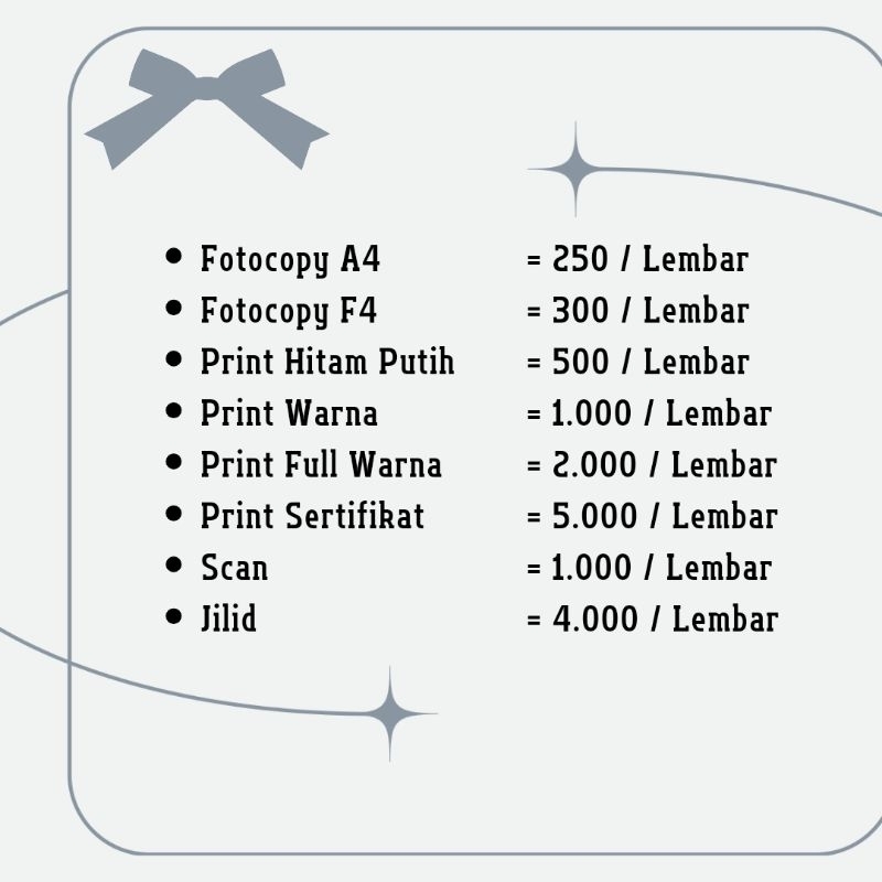 

[PRINT MURAH] FOTOCOPY, PRINT SERTIF, JILID A4 F4