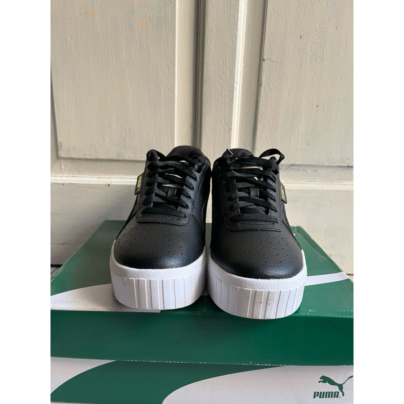 puma cali wedge black and white