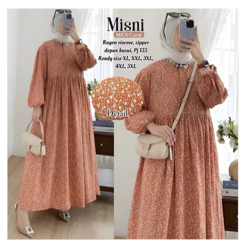 𝔾𝕚𝕣𝕝𝕤.𝕆𝕦𝕥𝕗𝕚𝕥_Kayla  Midi Dress Rayon Premium Jumbo Busui Zipper Terbaru