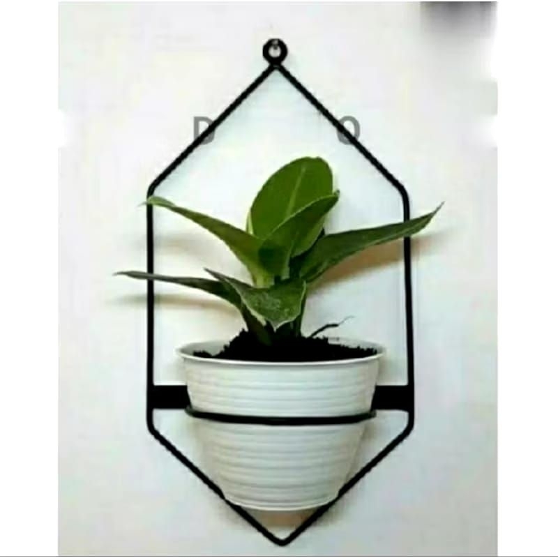 Hiasan ruang tamu dinding besi minimalis cantik /rak Standing pot bunga
