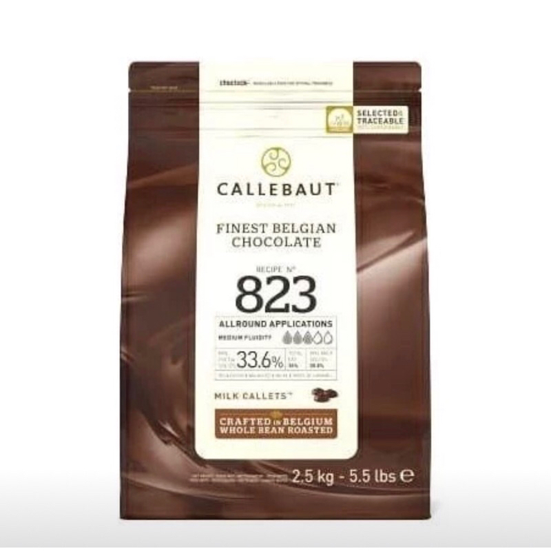 

Callebaut 823 Milk Chocolate Couverture (33.6%) Repack 200gr