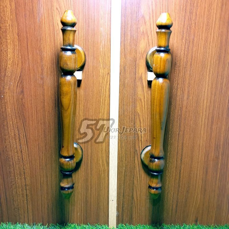 Handel Hendel Gagang Tarikan Untuk Pintu Rumah/ Kupu Tarung Bahan Kayu Jati Model Simpel Minimalis M