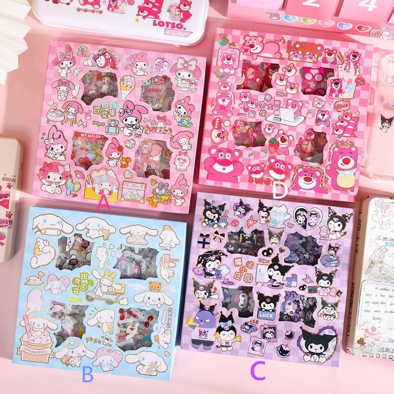 

[ISI 100] sticker sanrio stiker jurnal stiker deco stiker hello kitty kuromi cinamorol melody