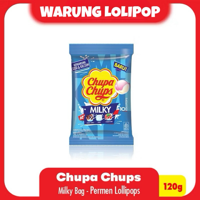 

Permen Chupa Chups Milky 10 X 12 Gr Lolipop Rasa Susu Creamy by Warung Lolipop
