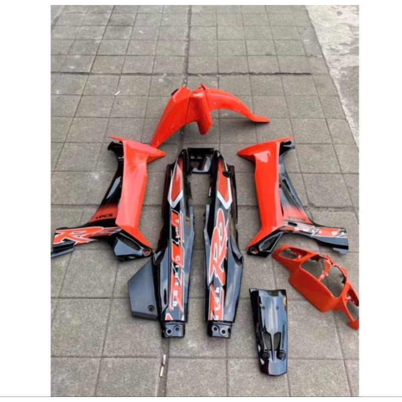 BODY  SET  COVER BODY FULL SETT YAMAHA FIZ R FULL CLUTH HITAM OREN