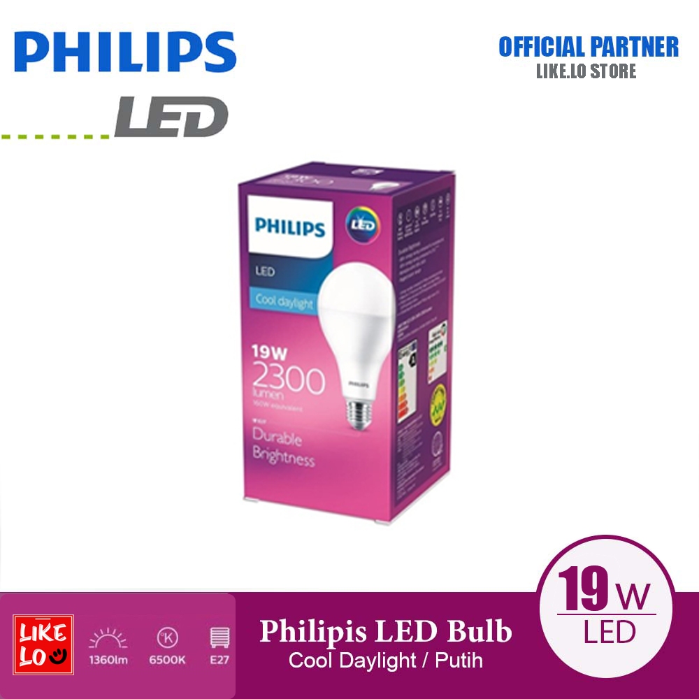 Lampu Philips LED 19 watt Putih LED 19 WATT Hemat Energi 