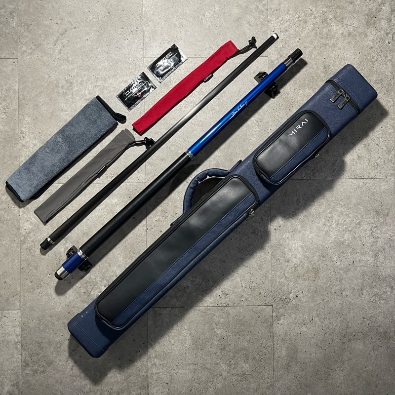 Cuetec SVB Blue Sapphire + Mirai Cue Case Blue 3x4