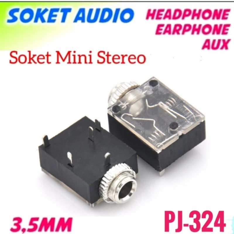 Socket Jack Mini Stereo 3.5mm Female 5 Pin Drat AUX Audio