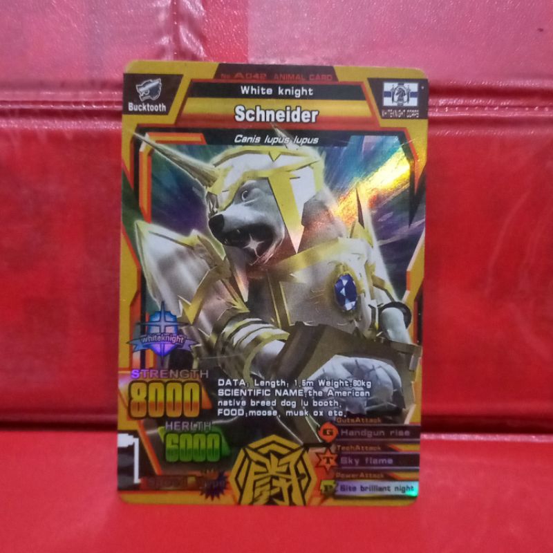 Kartu Animal Kaiser card White Knight Schneider