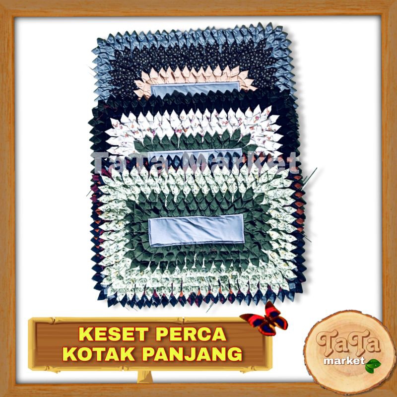 KESET KAIN PERCA PERSEGI PANJANG PINCUK/ Keset Kotak Pincuk / Keset Kain Perca Kotak