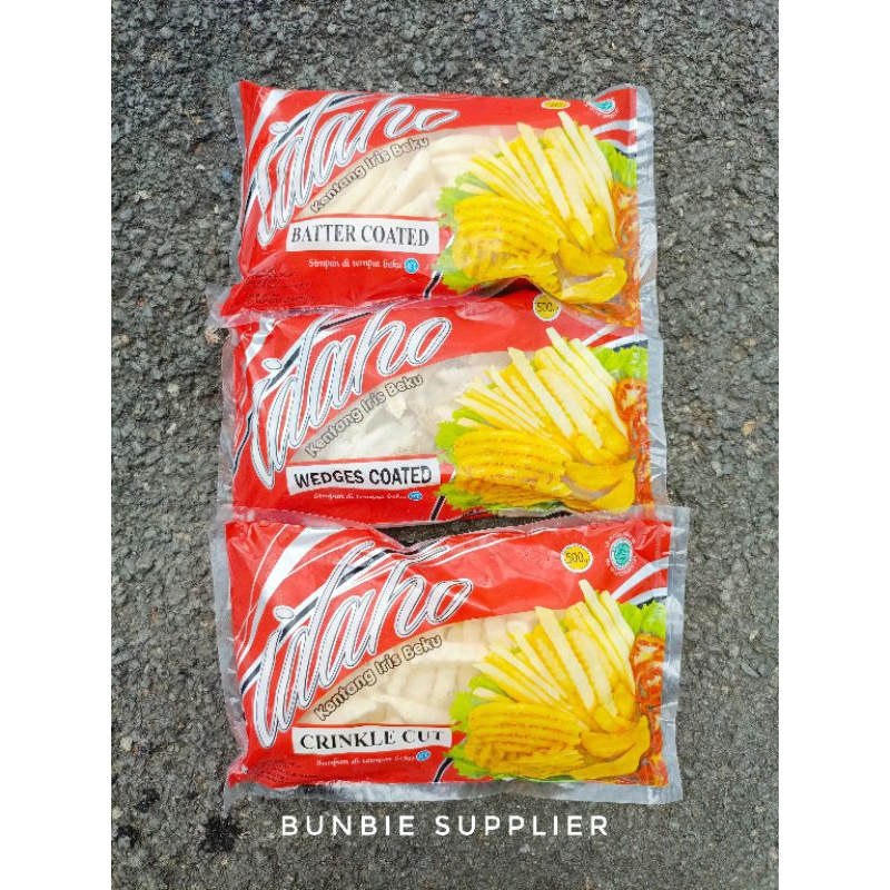 

Kentang IDAHO 500gr / Kentang Iris Beku Butter Coated Wedges Crinkle Cut / Kentang Frozen