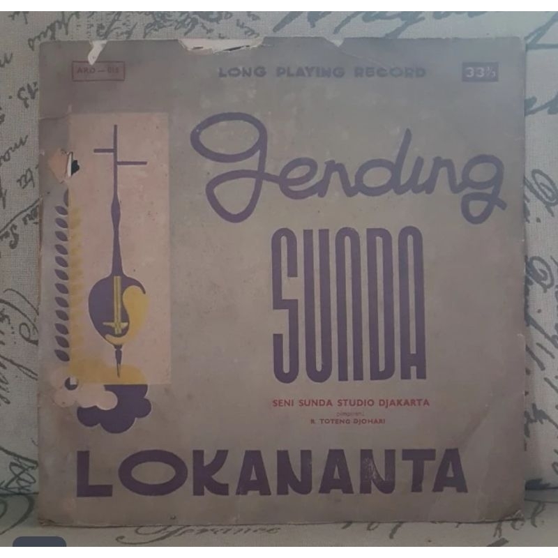 Vinyl Piringan Hitam 10 inch Lokananta Rangkaian Lagu2 Sunda